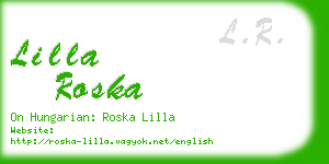 lilla roska business card